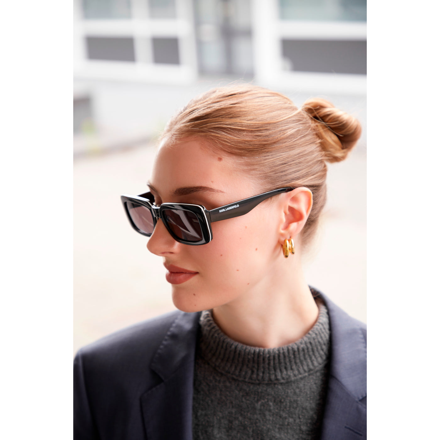 Karl Lagerfeld Black Sunglasses KL6101S-001