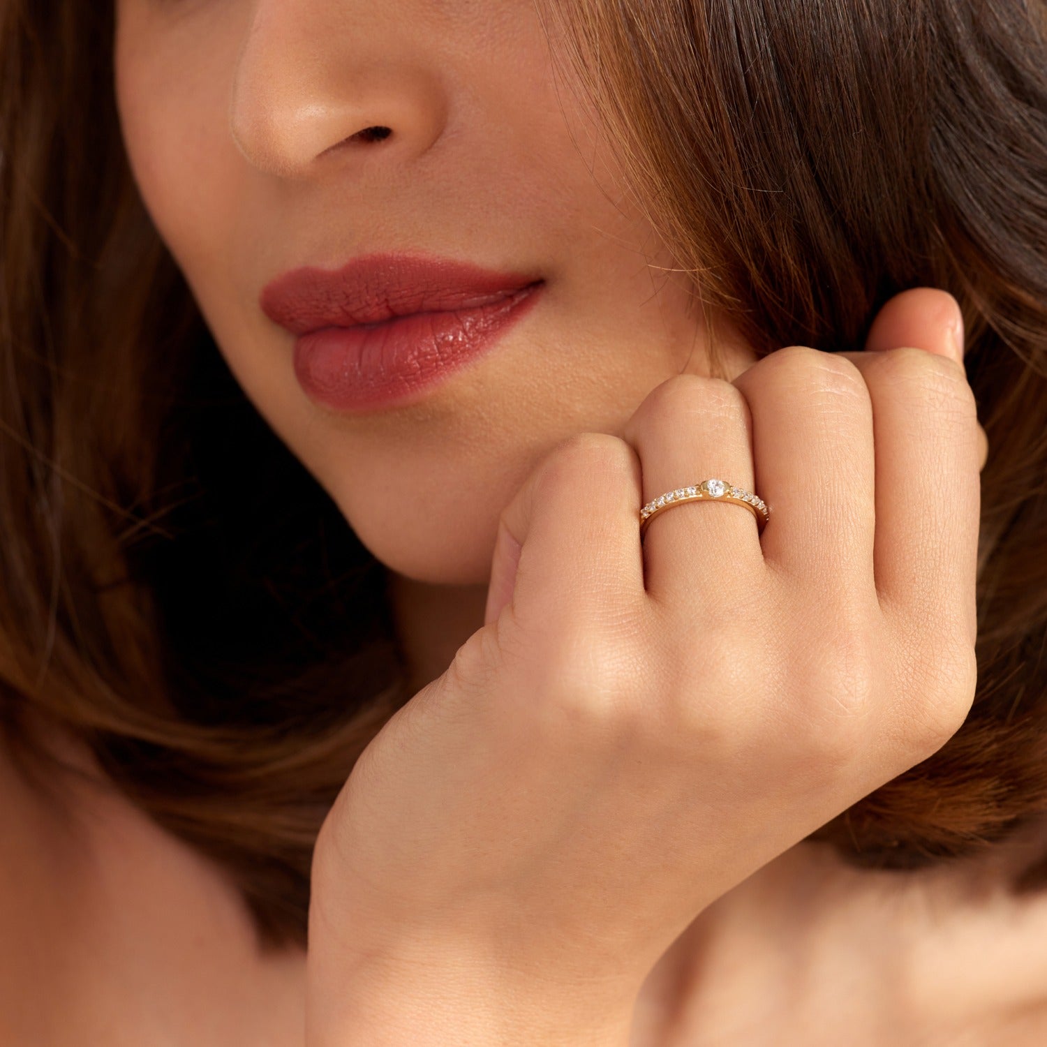 Parte Di Me Santa Maria della Base 925 sterling Silver gold plated Ring PDM33026-60