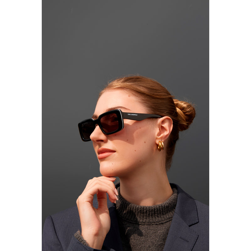 Karl Lagerfeld Zwarte Zonnebril KL6101S-001-zoom-