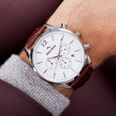 Mats Meier Grand Cornier Chrono White/Brown Watch MM00105