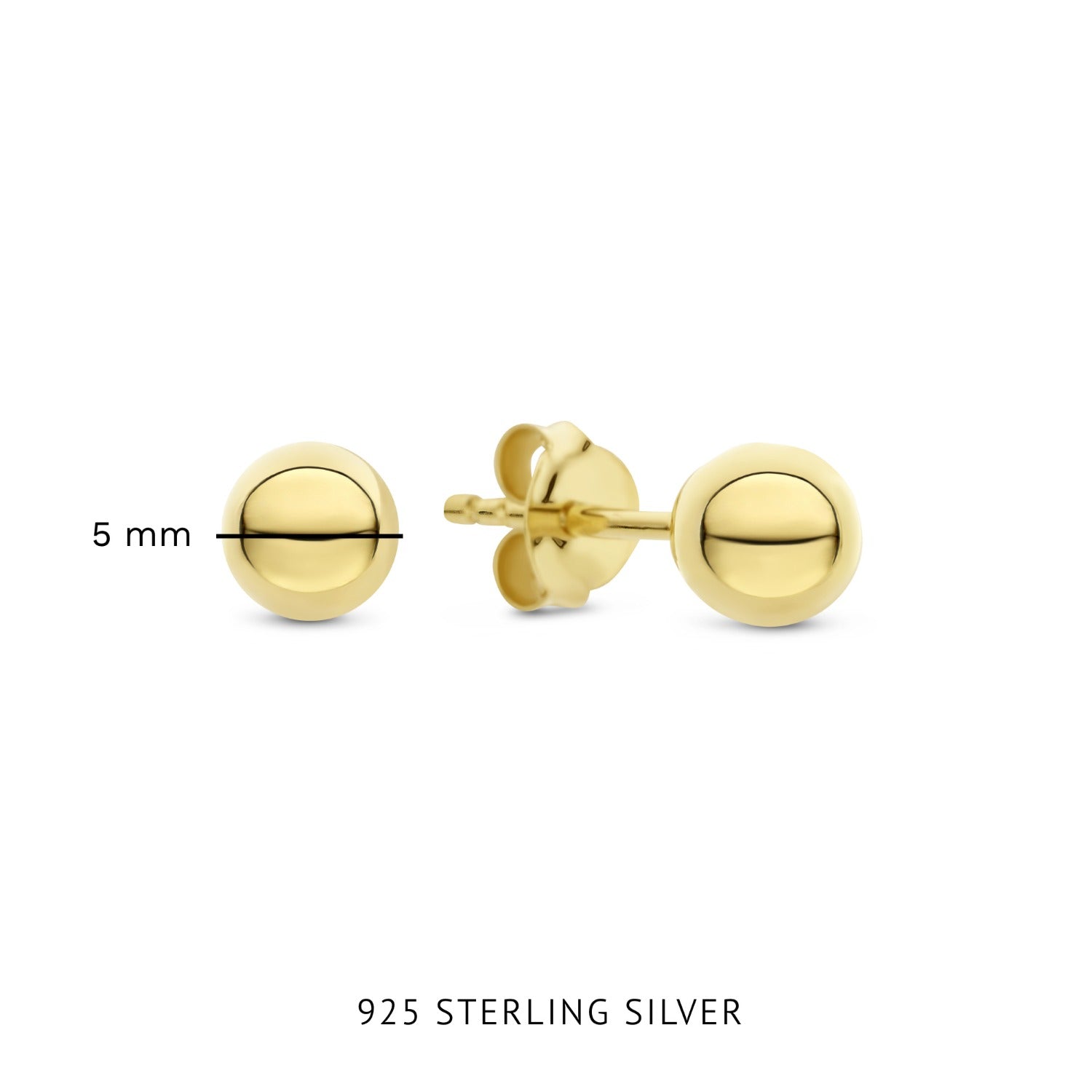 Parte Di Me Bibbiena Poppi Casentino 925 Sterling Silver Gold Plated Ear Studs PDM36166
