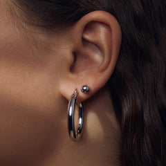 Parte Di Me Bibbiena Poppi Casentino 925 Sterling Silver Hoop Earrings PDM36153