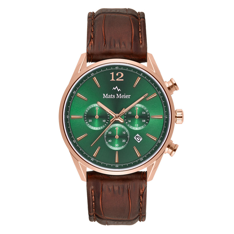 Mats Meier Grand Cornier Chrono Groen/Rosegoudkleurig horloge MM00114-zoom-
