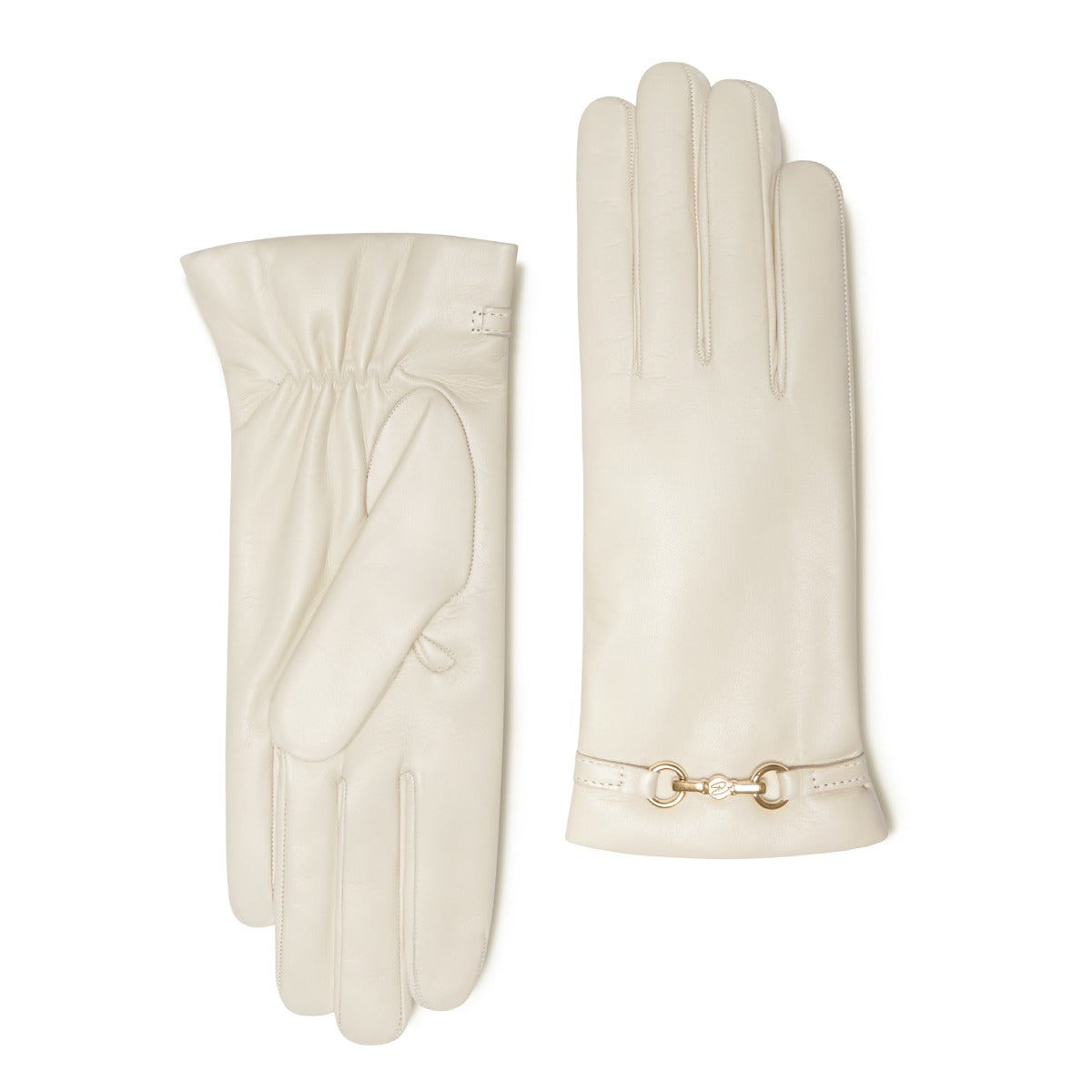 Isabel Bernard Honoré Marcelia cream goatskin leather gloves IB67001-372-7