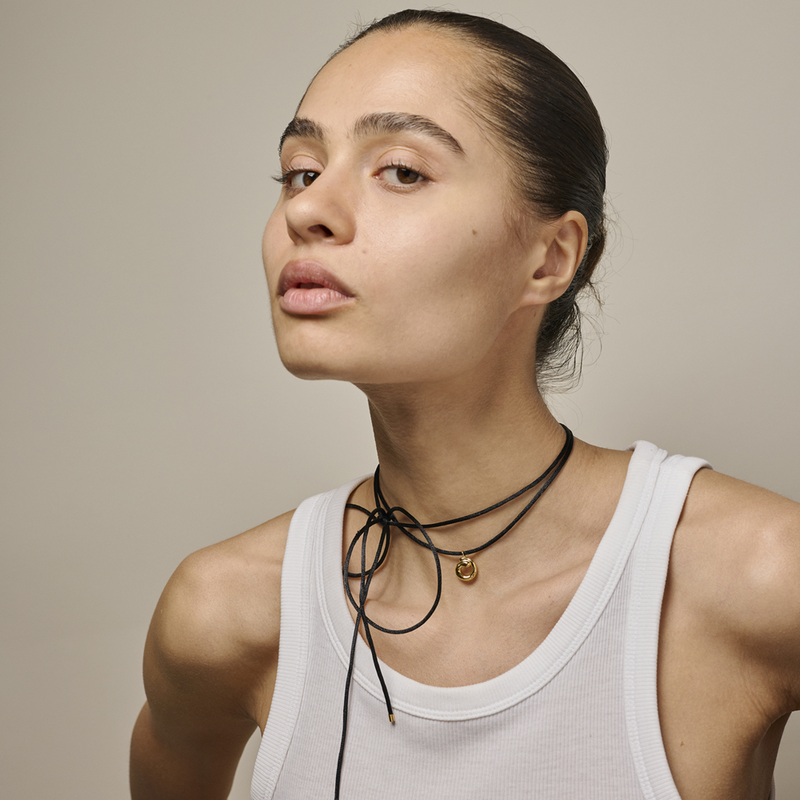 ENAMEL Copenhagen Recycled 925 Sterling Silver Gold Plated Necklace N144G-zoom-