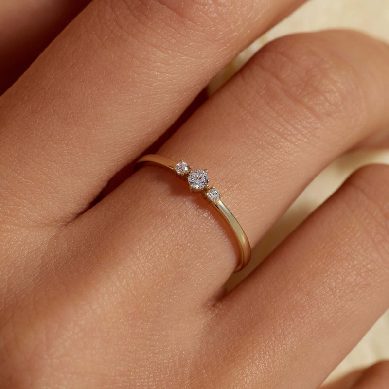 Beloro Jewels Monte Napoleone Delphine 9 karaat ring met zirkonia steentjes BO330055-56-zoom-