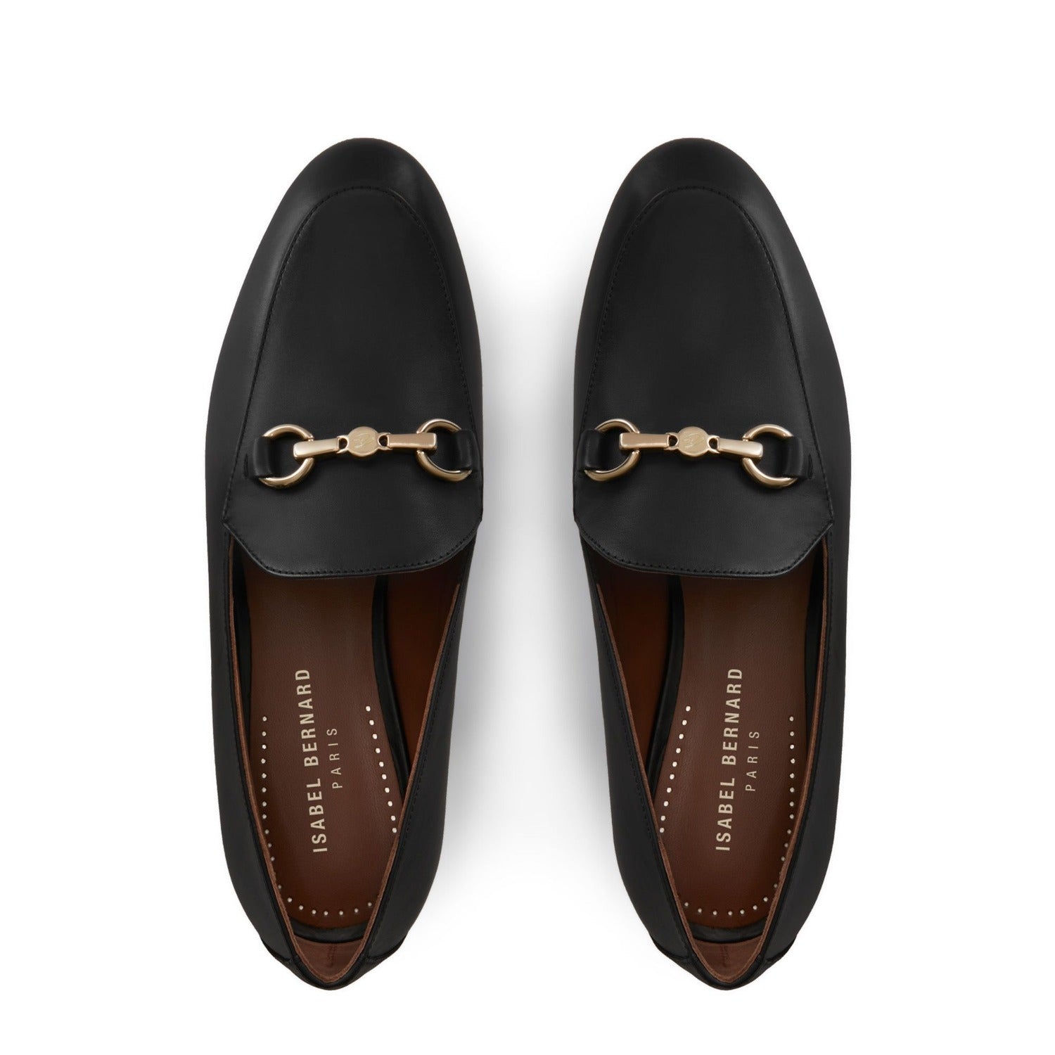 Isabel Bernard Vendôme Fleur Zwarte Leren Loafers Van Kalfsleer IB51000-01-36