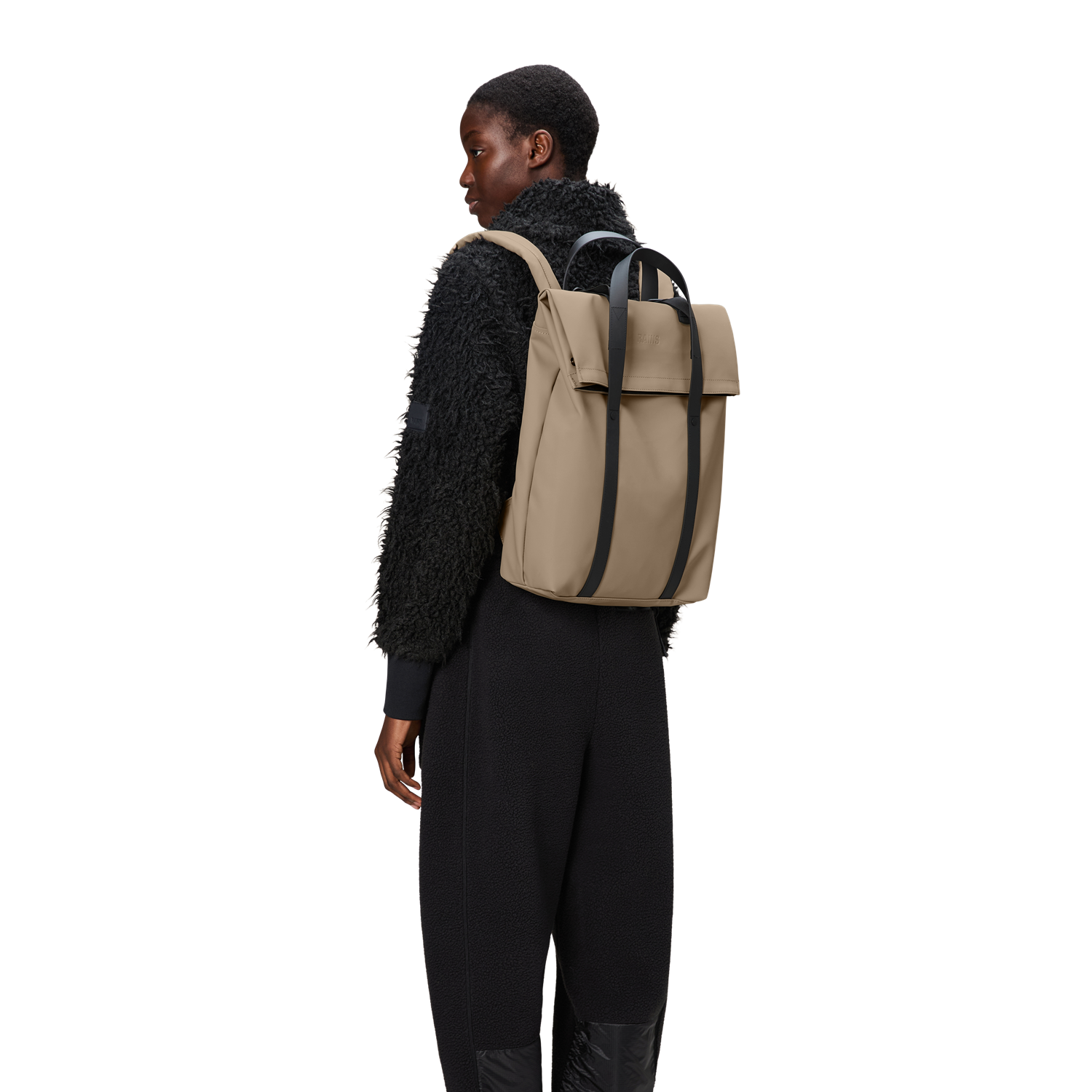 Rains Beige 2 Way Tote Backpack R12940-133