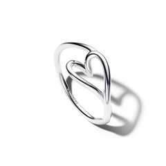 Pandora Essence 925 Sterling Silver Organically Shaped Small Heart Ring 194361C00-54