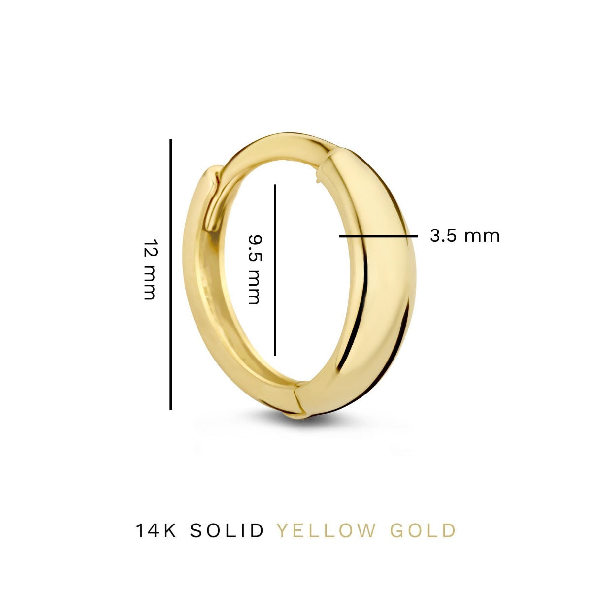 Isabel Bernard Rivoli Morgane 14 Carat Golden Hoop Earrings IB360247