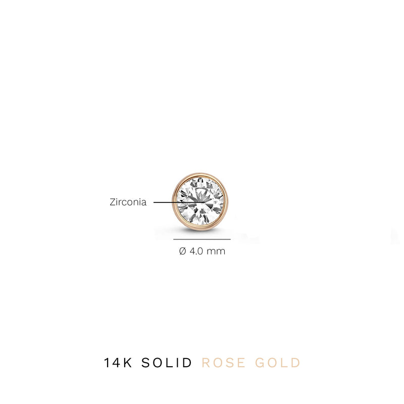 Isabel Bernard La Concorde Juliette 14 Karaat Roségouden Oorknoppen IB360209-zoom-