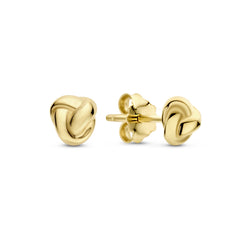 Beloro Jewels Regalo d'Amore 9 karat gold bracelet and ear studs gift set with knot BO90038