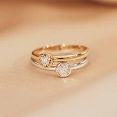 Isabel Bernard De La Paix Inaya 14 Carat Gold Ring | diamond 0.02 ct | IBD330025-48