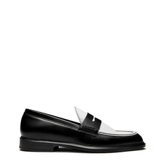 Vendôme Blandine Black and White Calfskin Leather Loafers IB51015-10176-37