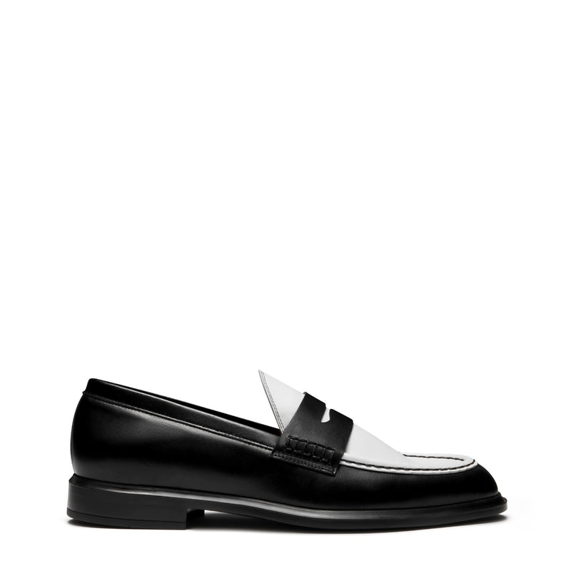 Isabel Bernard Vendôme Blandine Zwart en Wit Kalfsleren Loafers IB51015-10176-37-zoom-