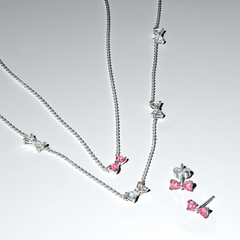 Pandora Timeless 925 Sterling Silver Bow Station Chain Necklace 394231C01-40