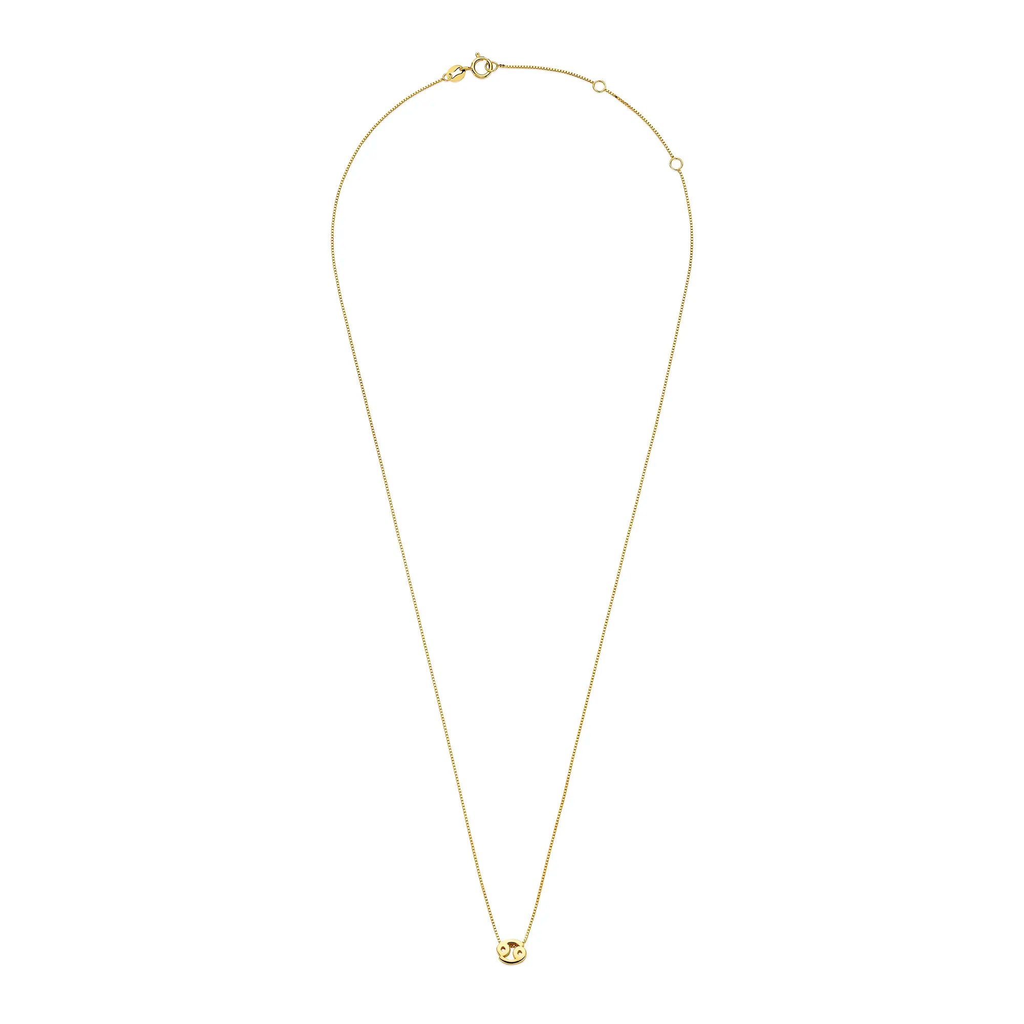 Isabel Bernard Étoiles d’Or Cancer 14 Carat Gold Venetian Necklace With Horoscope IB340181