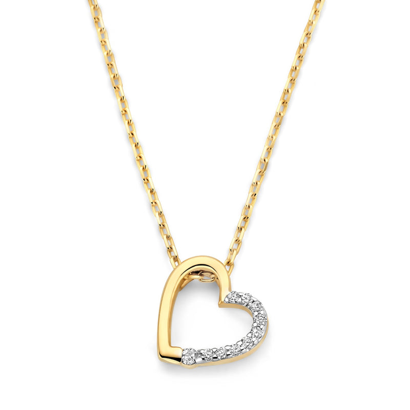 Isabel Bernard De la Paix Léna 14 karaat gouden ketting met diamant 0.03 ct IBD350029-zoom-