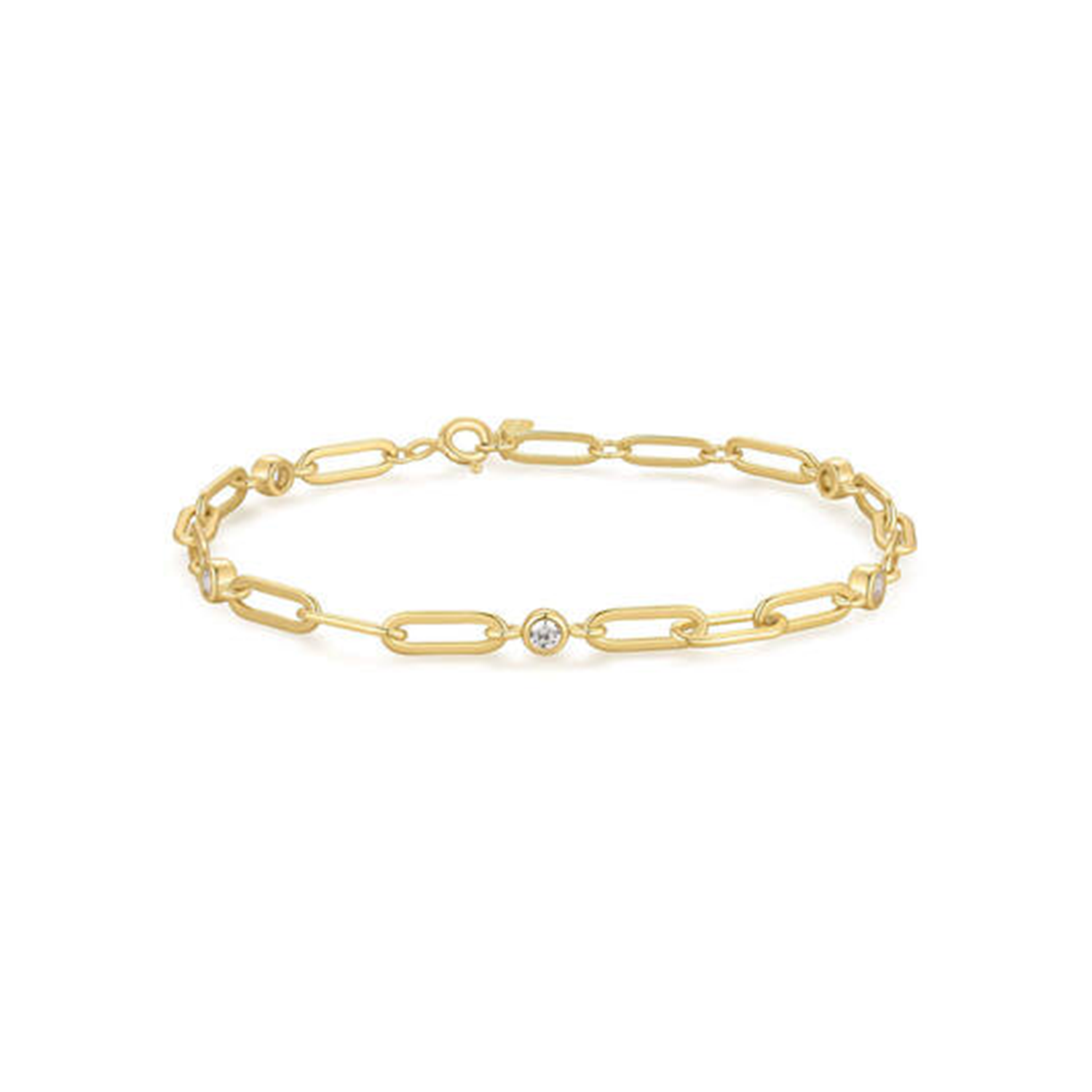 Ania Haie Reimaginer Gold Coloured Paper Clip Chain Bracelet AH-B069-01G