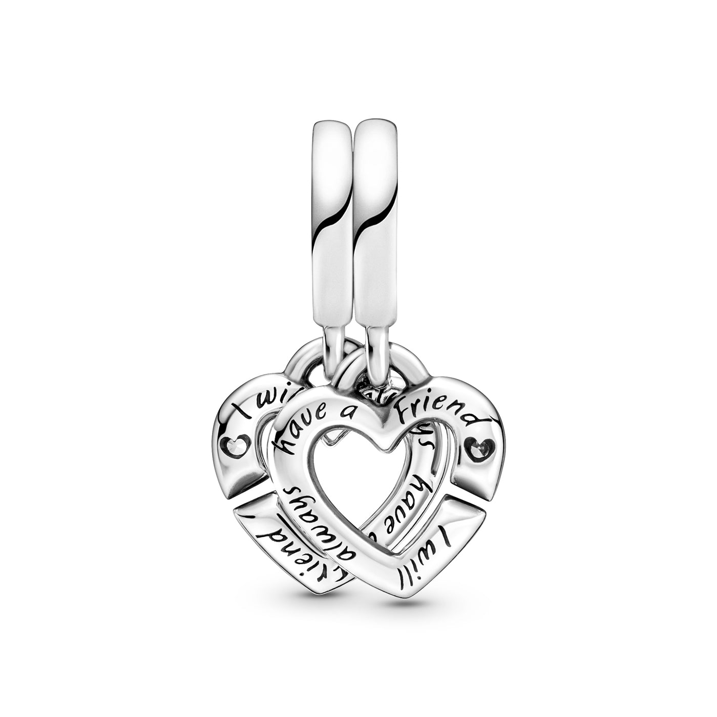 Pandora People Linked Sister Hearts Split Charm 799538C01