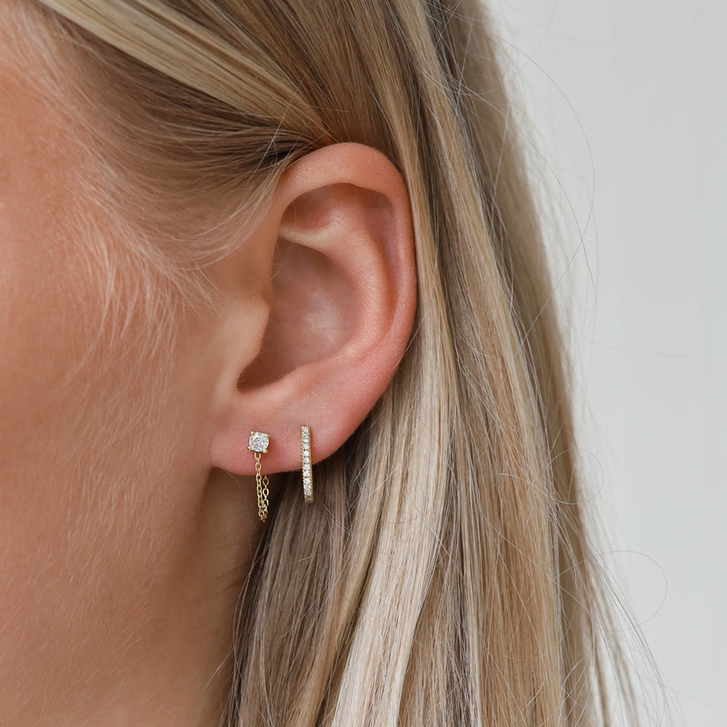 Karma 925 Sterling Silver Gold-coloured Sun Kissed Earparty EPV22GP-zoom-