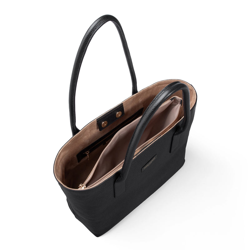 Isabel Bernard Honoré Elin Zwarte kalfslederen schoudertas IB25111-001-zoom-