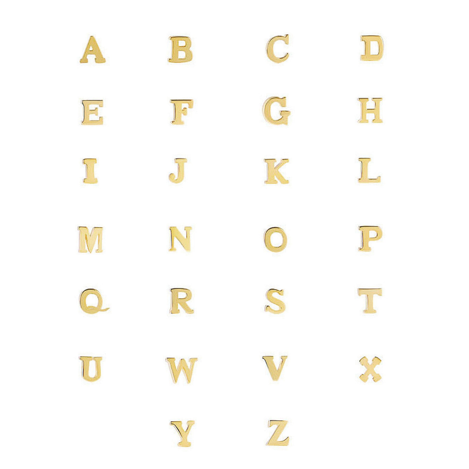 Isabel Bernard 14 Carat Golden Le Marais Chloé Necklace IB340134-A (Letter: A)