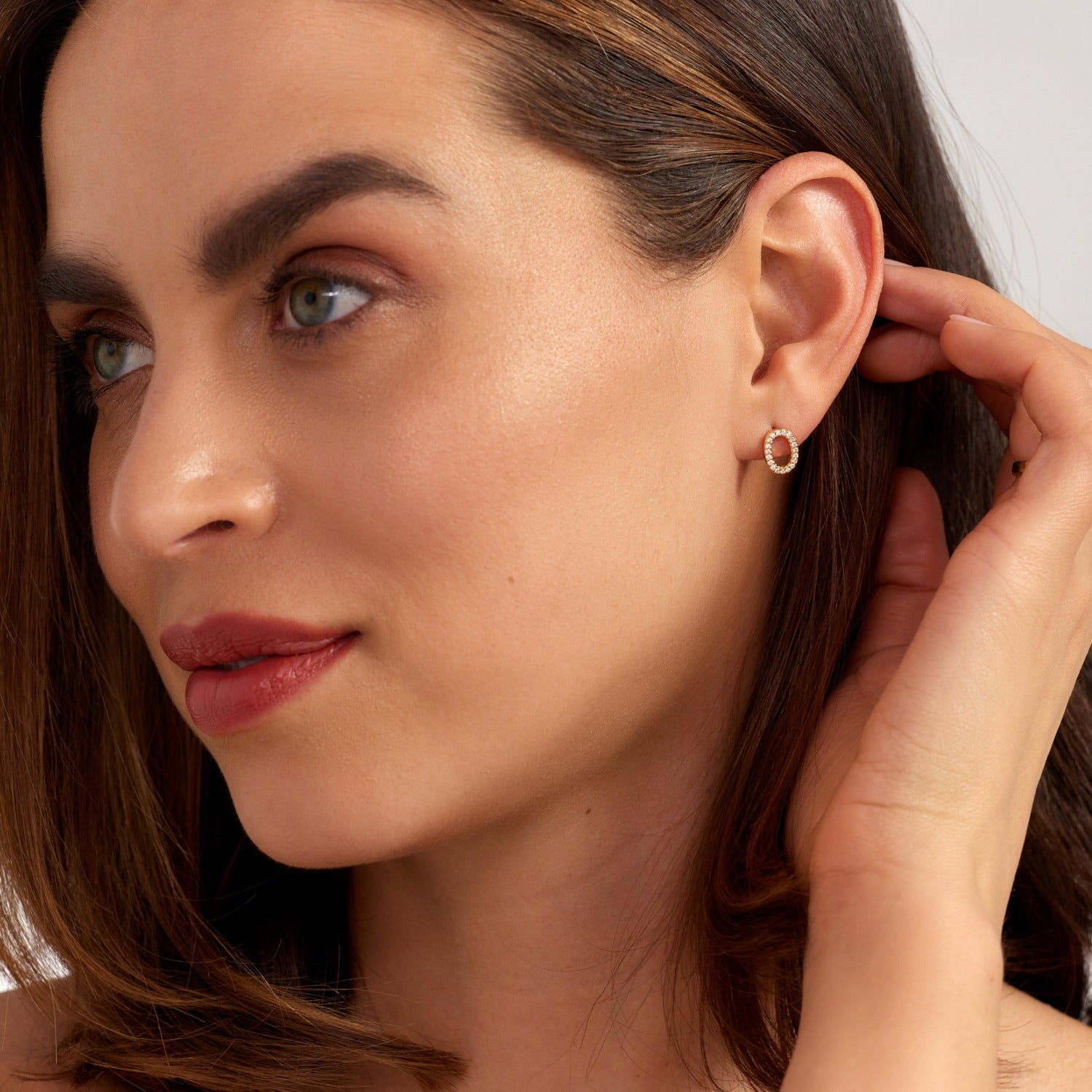 Parte Di Me Bibbiena Poppi Clara 925 Sterling Silver Gold Plated Ear Studs PDM36196