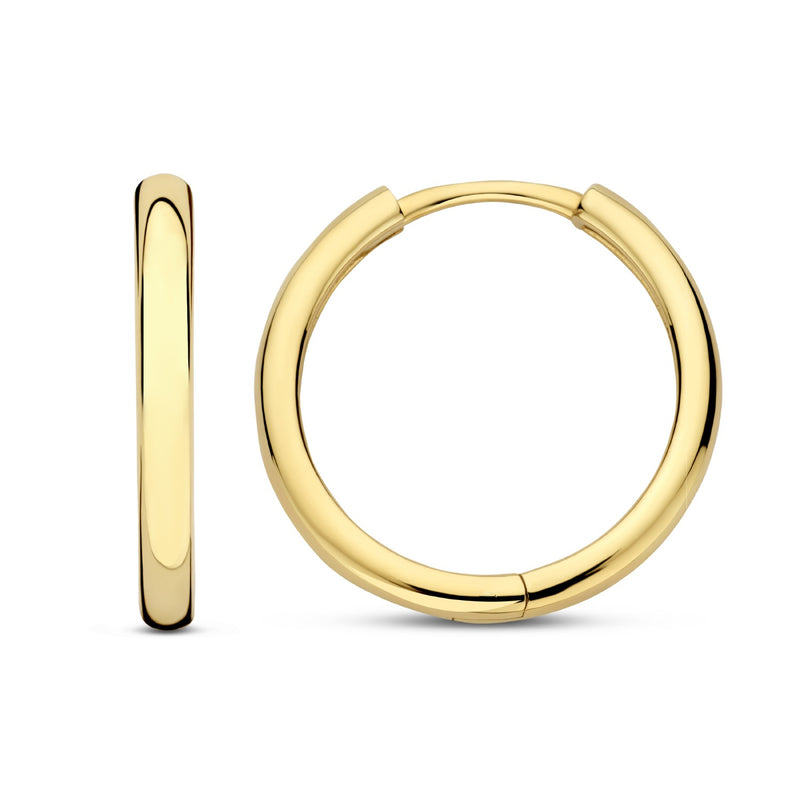 Beloro Jewels Regalo d'Amore 9 karaat gouden oorbellen set met hart BO90036-zoom-