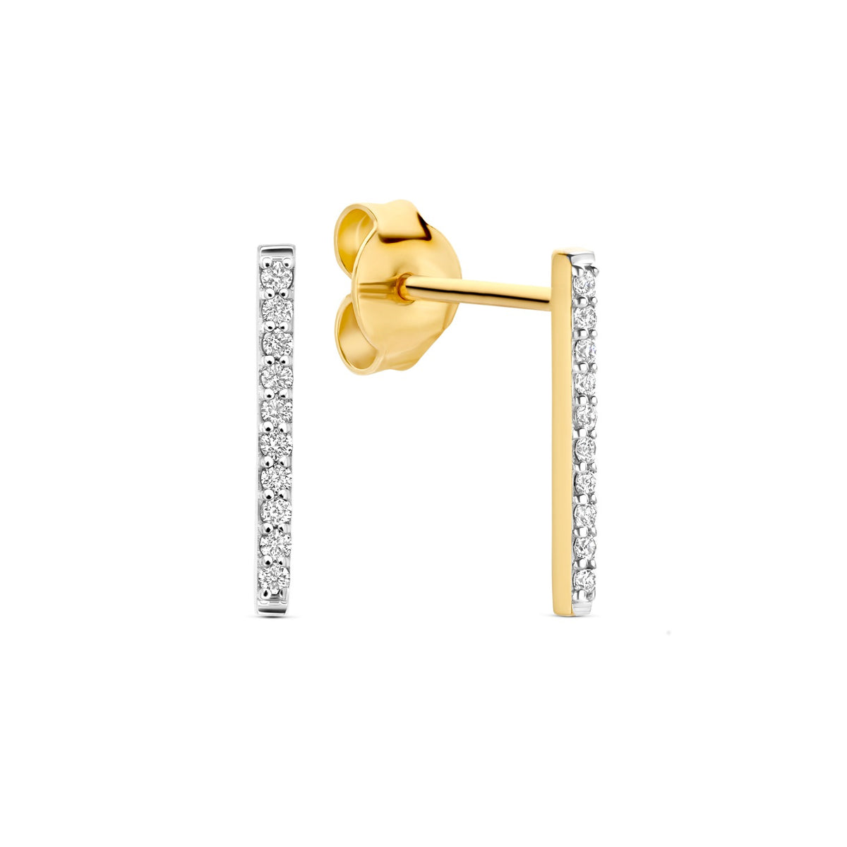 Isabel Bernard De la Paix Flavie 14 Karat gold ear studs with diamond 0.11 carat IBD360039
