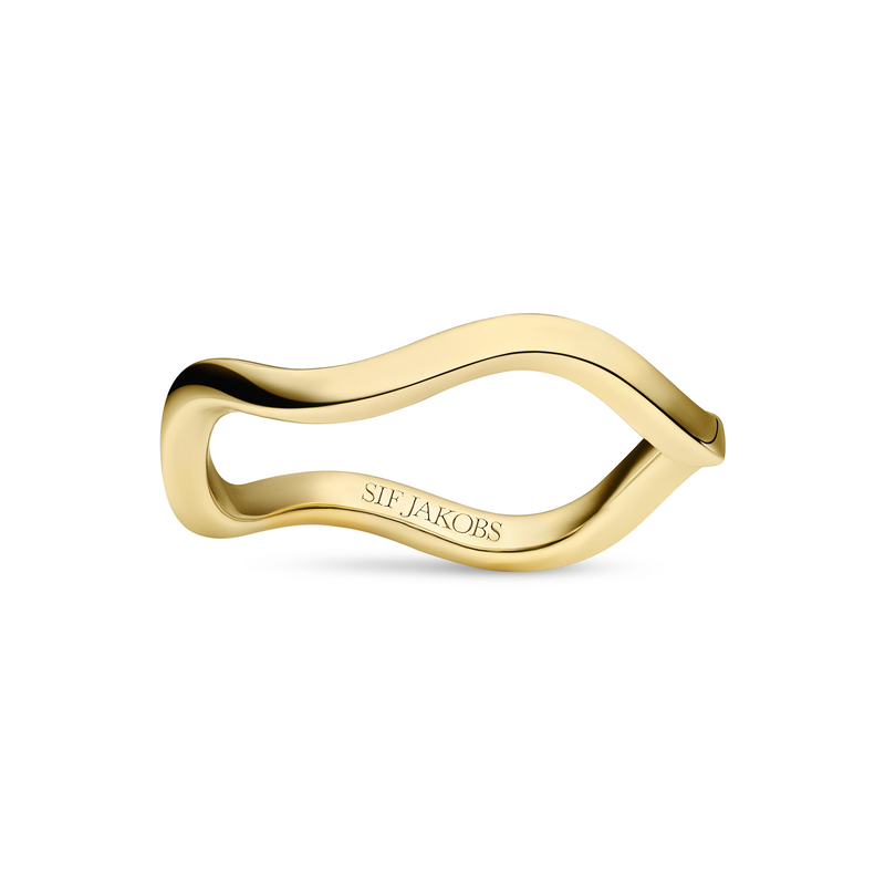 Sif Jakobs Ellera Waves Pianura Gold Plated Ring SJ-R3869-YG-58-zoom-