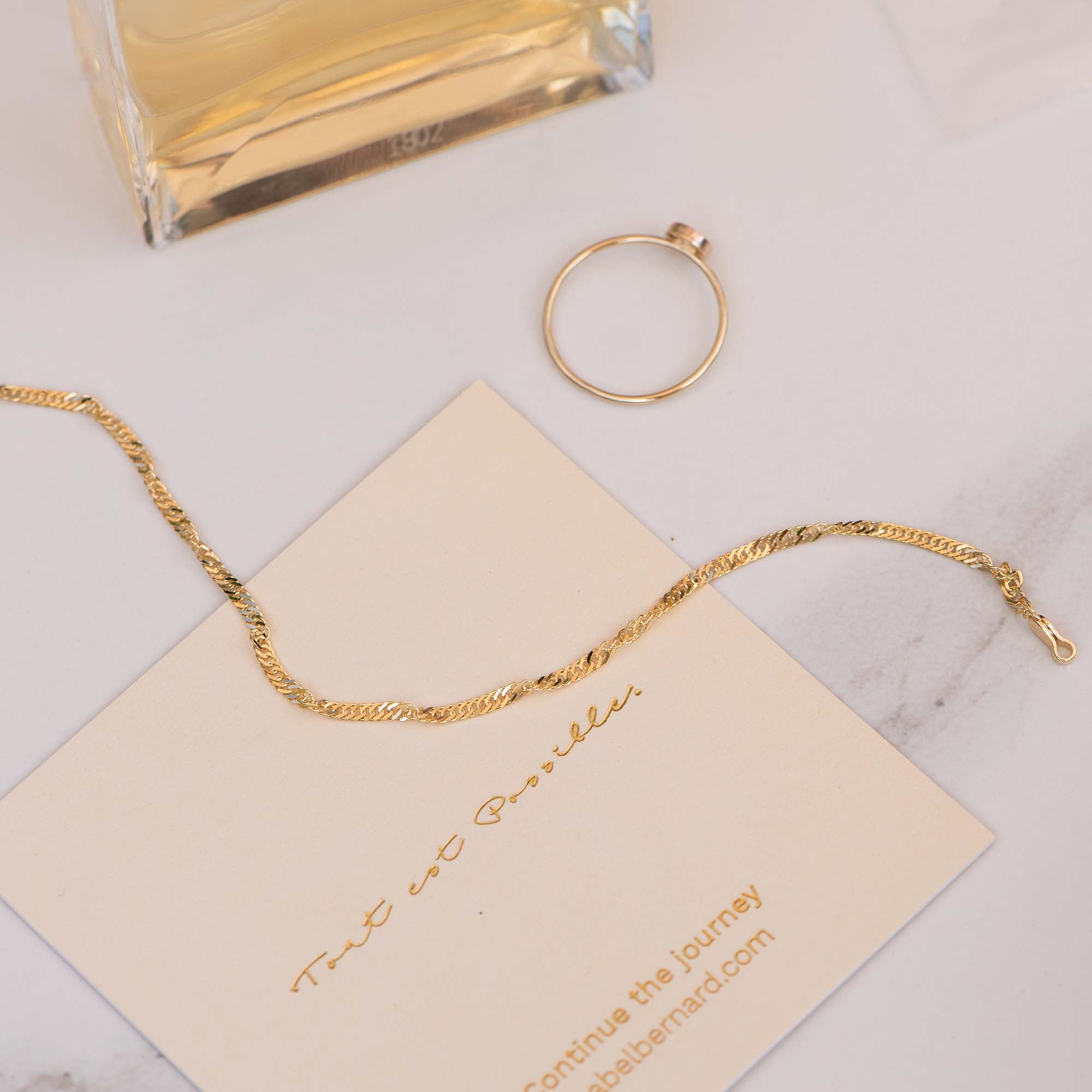 Isabel Bernard Rivoli Lilou 14 Carat Golden Bracelet IB320077