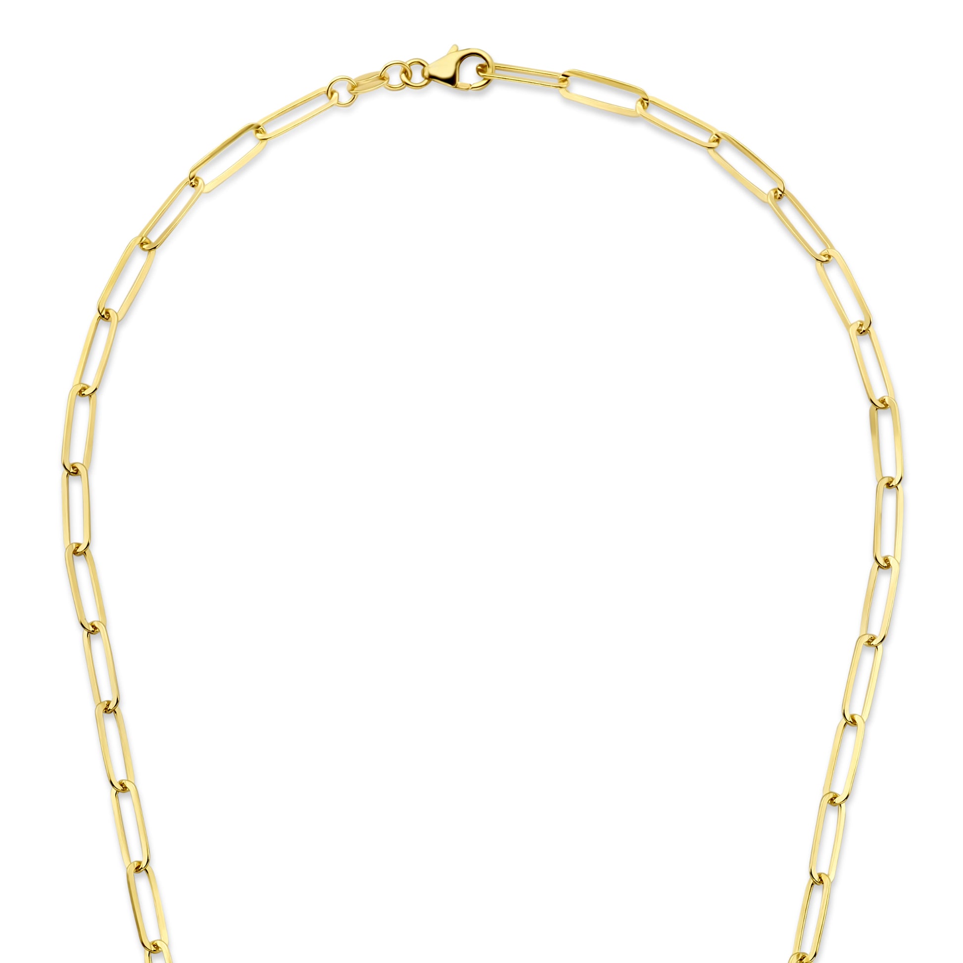 Parte Di Me Bibbiena Poppi Felice 925 Sterling Silver Gold Plated Schakel Necklace PDM34092