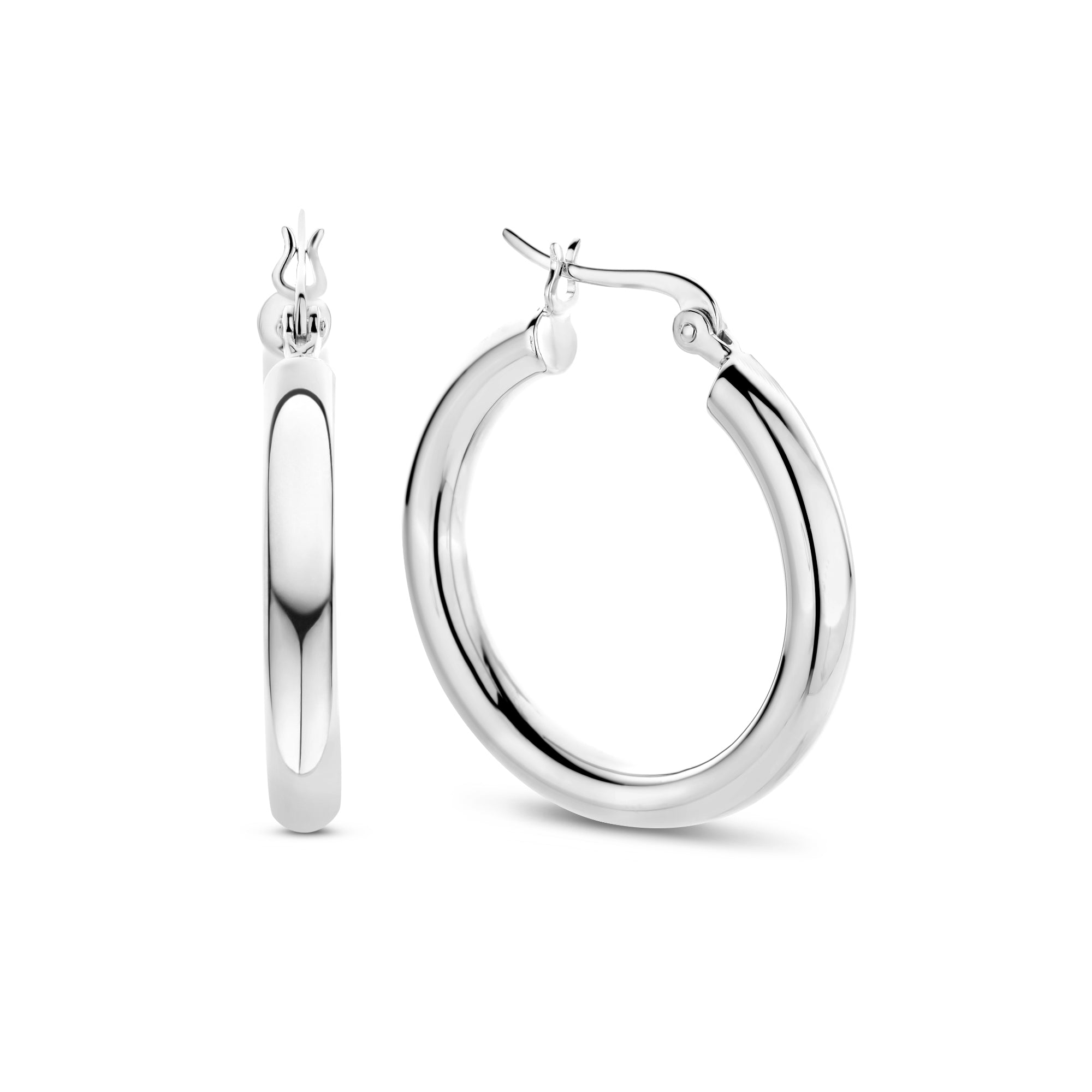Parte Di Me Bibbiena Poppi Casentino 925 Sterling Silver Hoop Earrings PDM36153