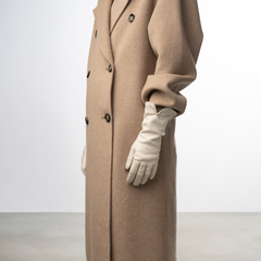 Isabel Bernard Honoré Sylvie cream goatskin leather gloves IB67004-372-7