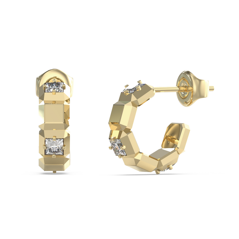 Guess Ace Of Diamonds Gold-coloured Earrings JUBE06183JWYGT-U-zoom-