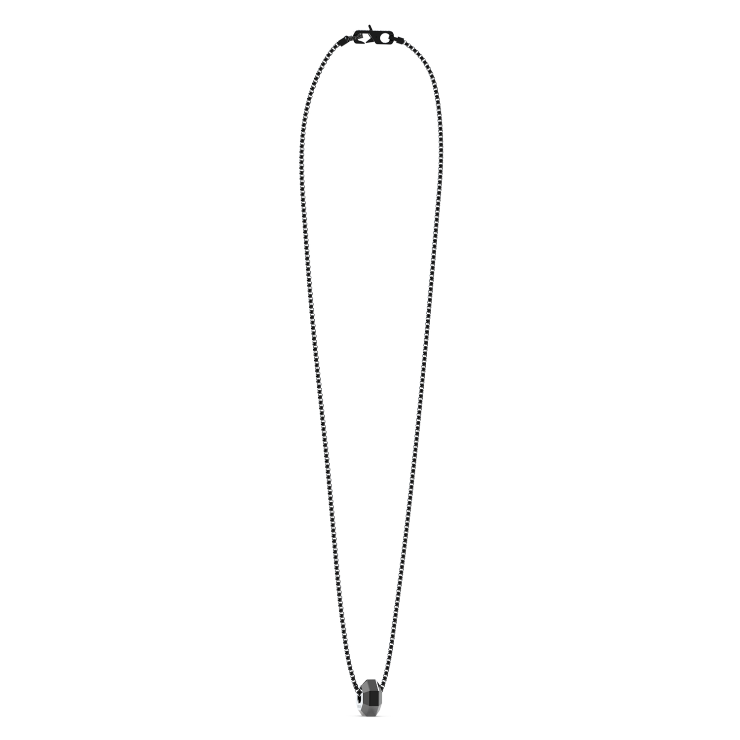 Guess Exagon Black Necklace JUMN05092JWBKT-U