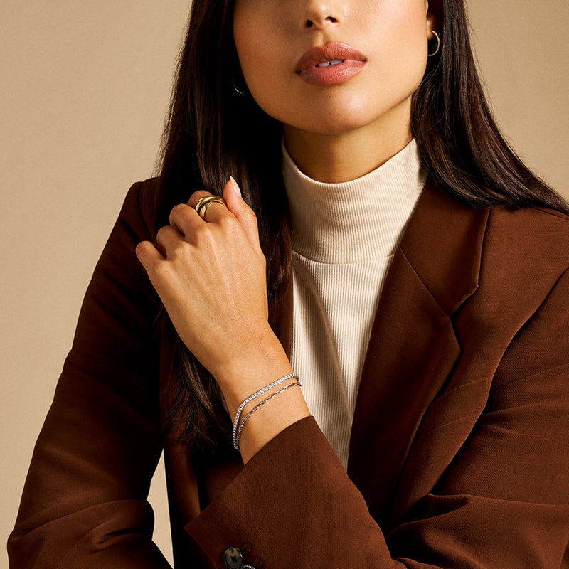 Fossil Heritage Silver Bracelet JA7273040-zoom-