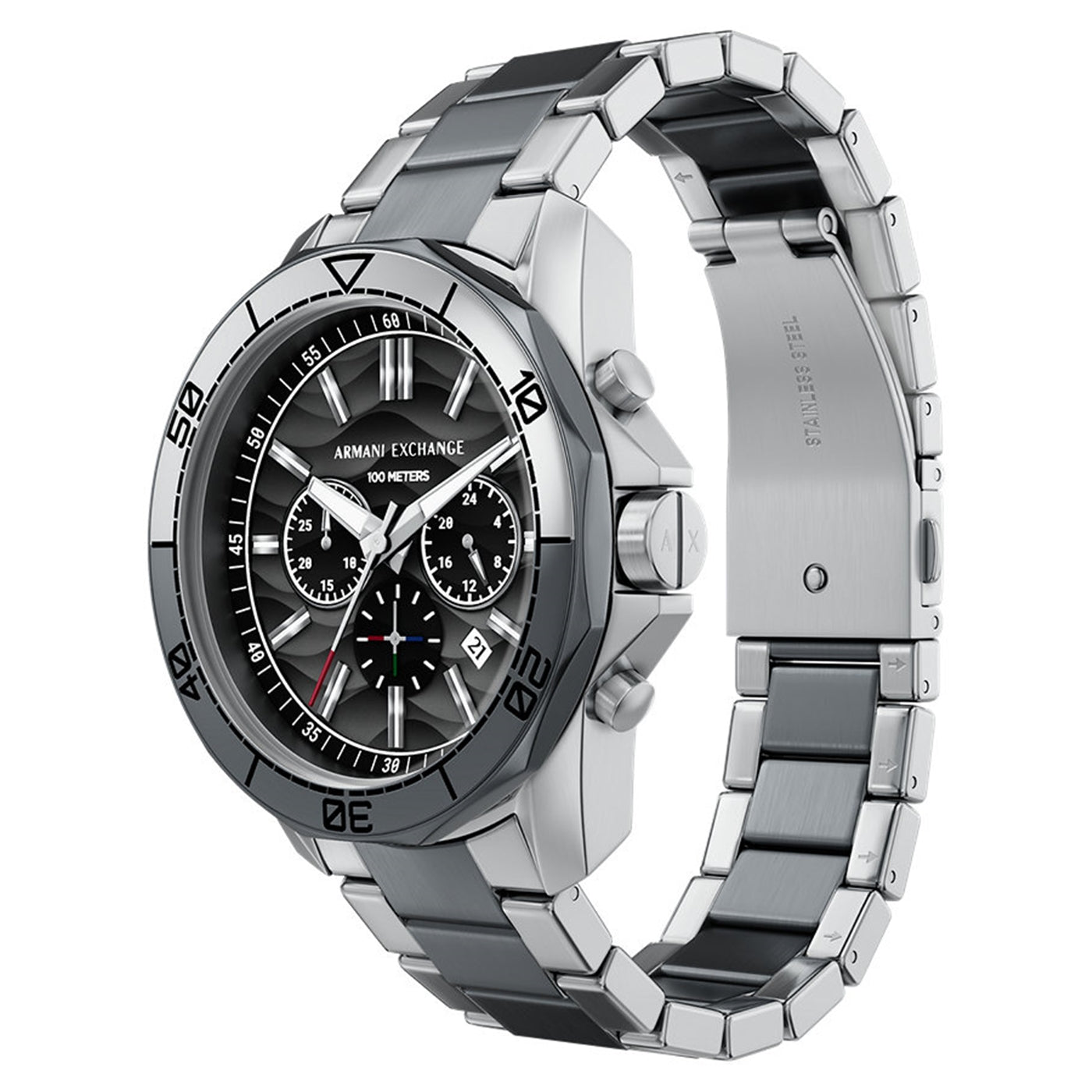 Armani Exchange Round Black Dial Watch AX1973