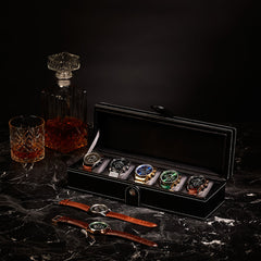 Mats Meier Mont Fort Black Watchbox voor 5 Watchs