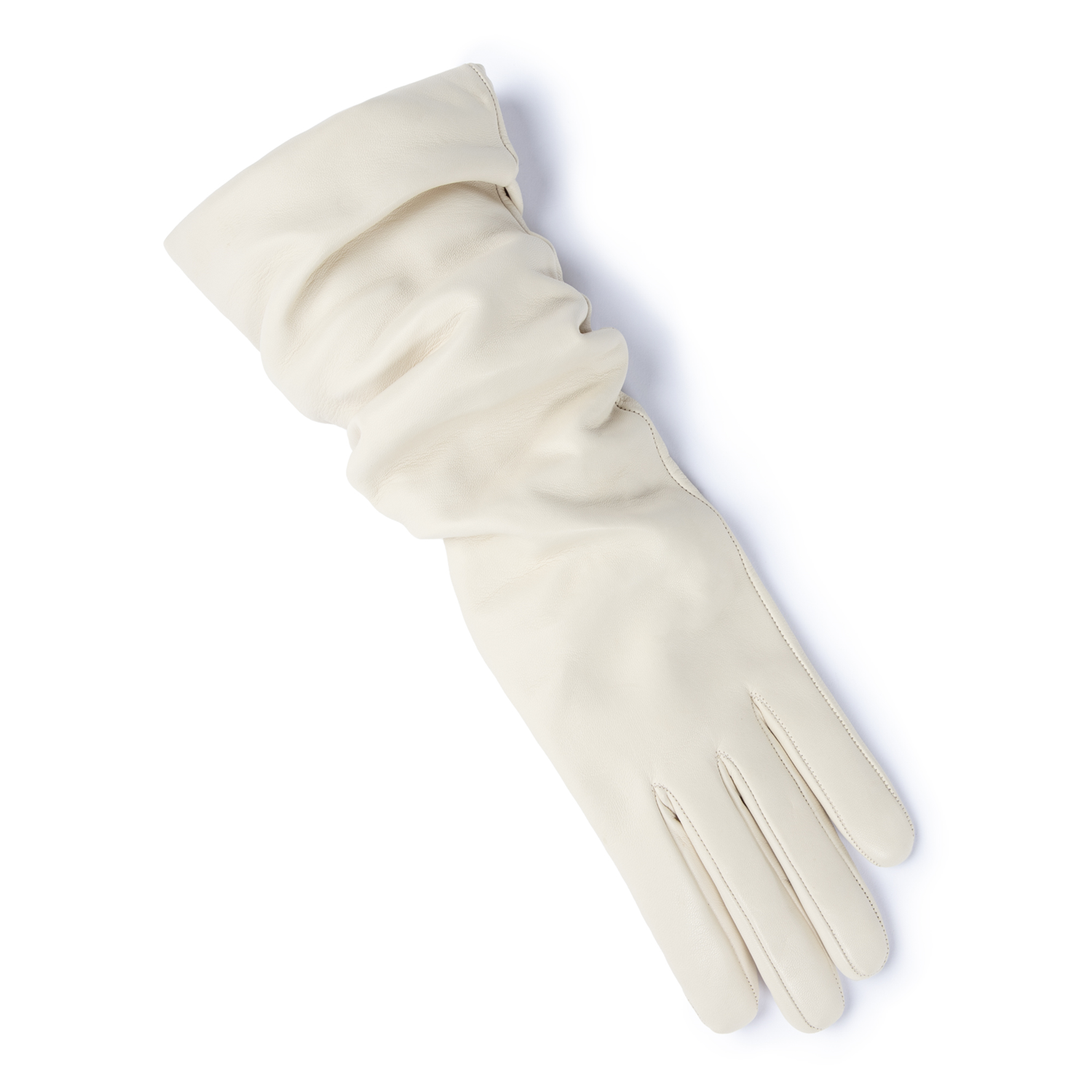Isabel Bernard Honoré Ines cream goatskin leather gloves IB67005-372-7