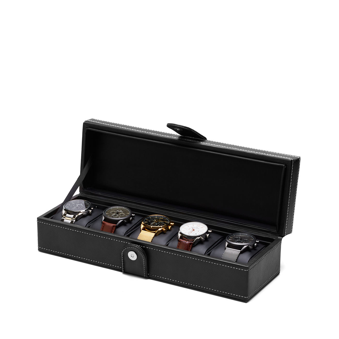 Mats Meier Mont Fort Black Watchbox voor 5 Watchs