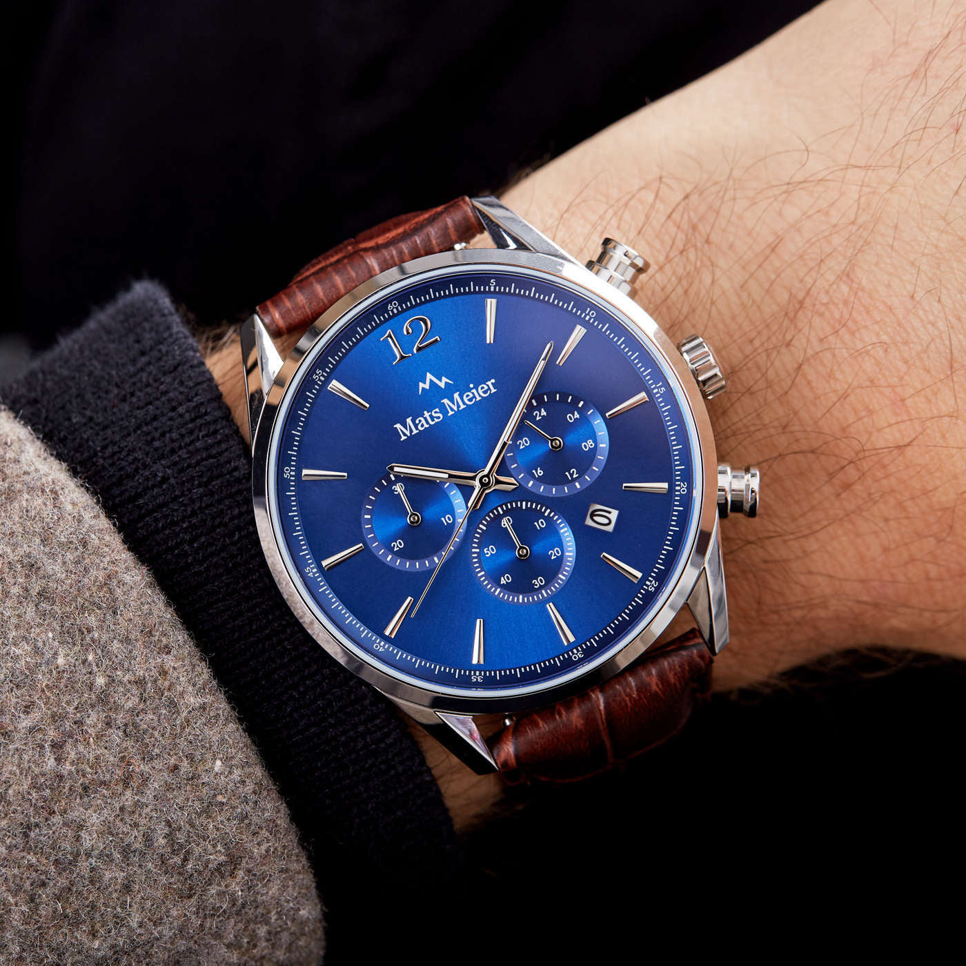 Mats Meier Grand Cornier Chrono Blue/Brown Watch MM00103