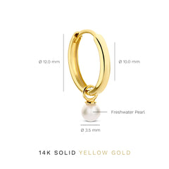 Isabel Bernard Belleville Luna 14 Carat Golden Hoop Earrings IB360158