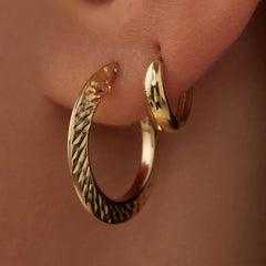 Isabel Bernard Rivoli Morgane 14 Carat Golden Hoop Earrings IB360247