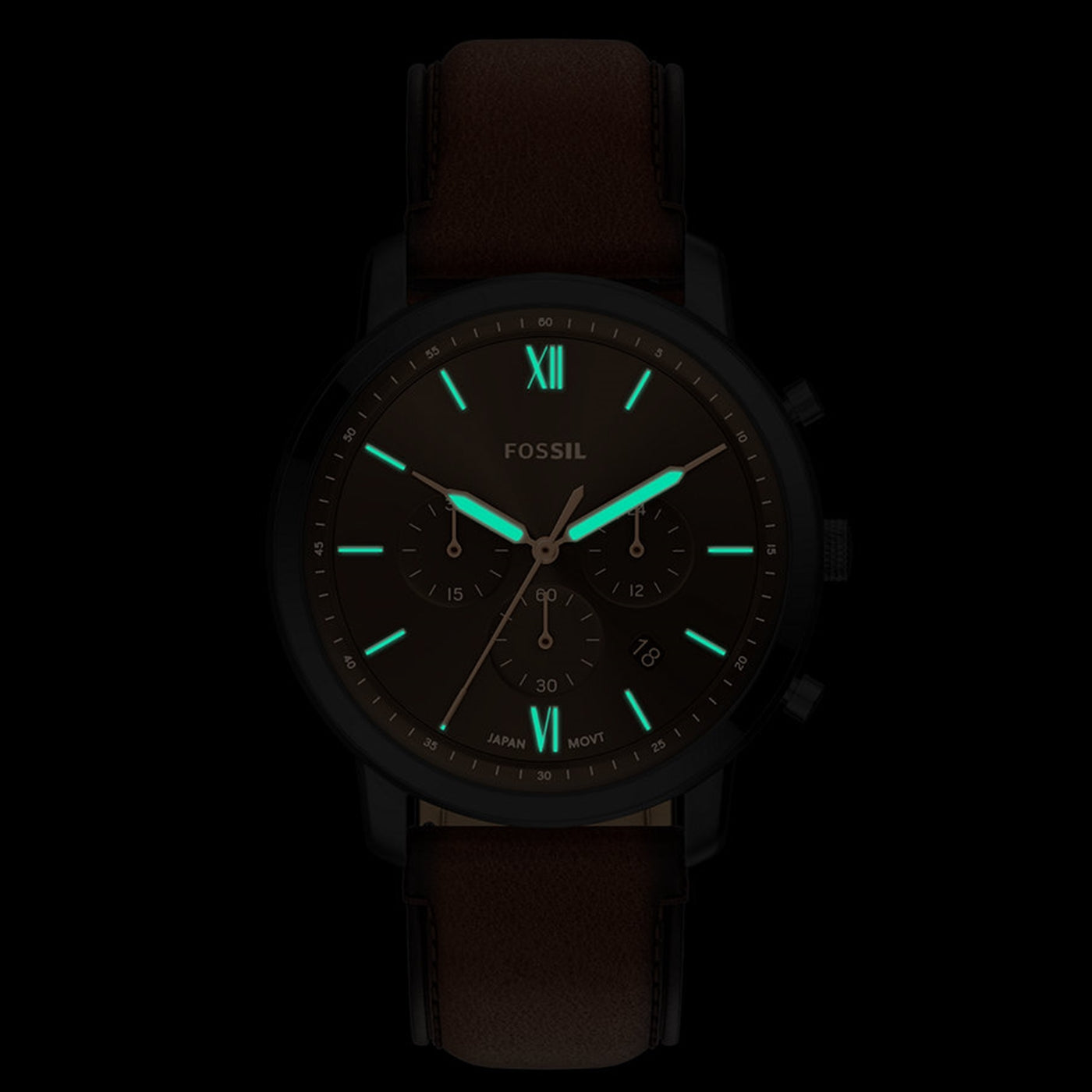 Fossil Neutra Round Black Dial Watch FS6163