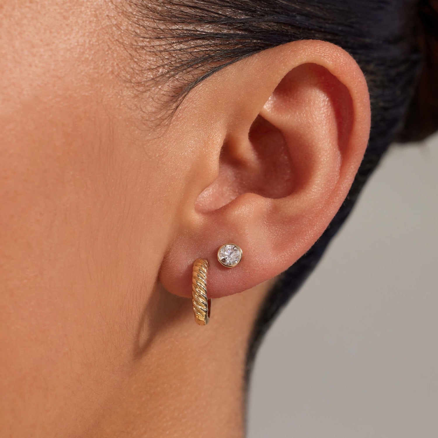 Beloro Jewels La Rinascente Milou 9 karat gold hoop earrings BO360106