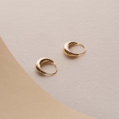 Isabel Bernard Rivoli Maryn 14 Carat Golden Hoop Earrings IB360203