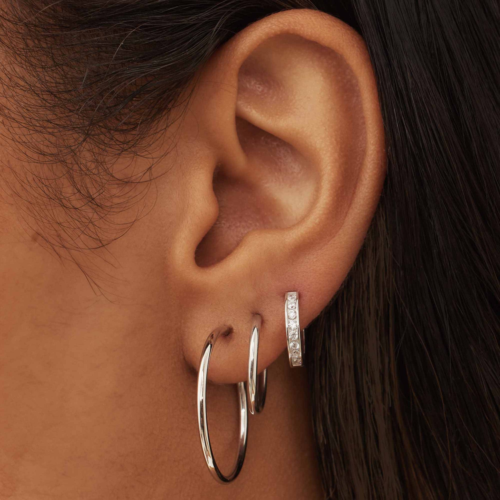 Isabel Bernard Cadeau d'Isabel 14 Carat Whitegold Earrings set IB90076