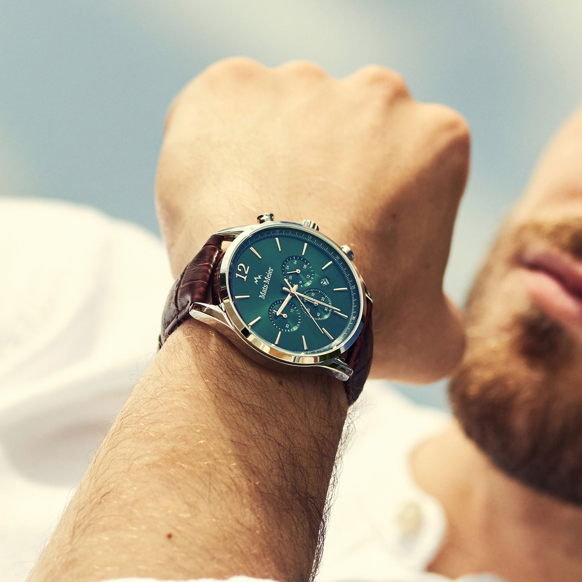 Mats Meier Grand Cornier Chrono Green/Brown Watch MM00121